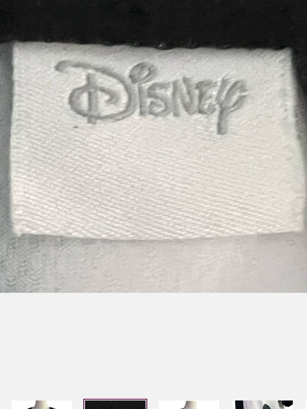 Disney White Embossed Logo Fabric Tag - Picture 6 of 6